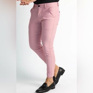 Zikani Pink Tailored Fit Modern Brazilian Dress Pant for Men